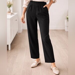 Vintage Raffi Division of Graff Petite Black Elastic Waist Pants Size 6